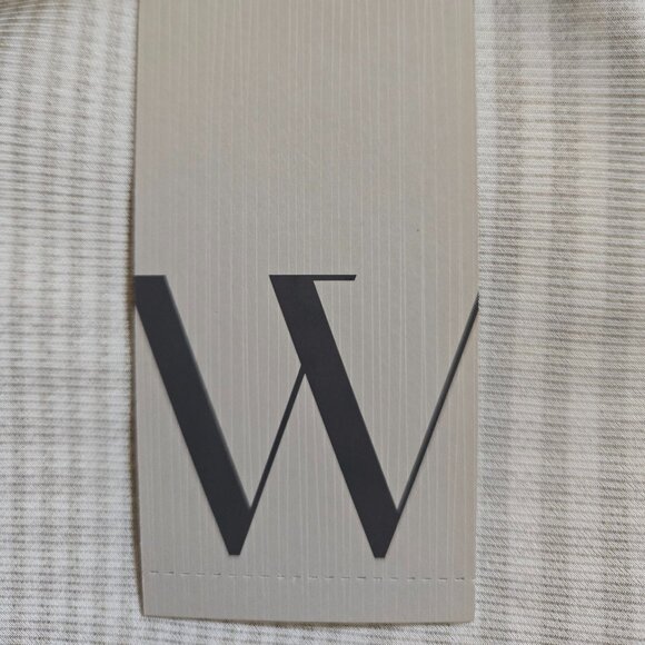 Worthington* Sleeveless Collard Blouse W/Tie Neck* Color: Brown & White Size: PM - Picture 3 of 5